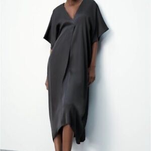 Zara Black V-Neck Dress